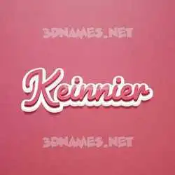 keinnier in Red Scribble style - 3D name wallpaper