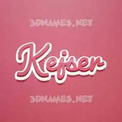 kejser in Red Scribble style - 3D name wallpaper