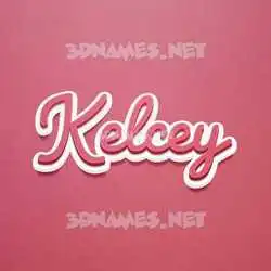 kelcey in Red Scribble style - 3D name wallpaper