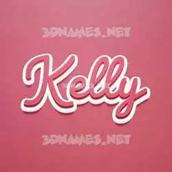 kelly in Red Scribble style - 3D name wallpaper