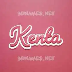 kenta in Red Scribble style - 3D name wallpaper