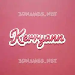 kerryann in Red Scribble style - 3D name wallpaper