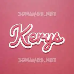 kerys in Red Scribble style - 3D name wallpaper