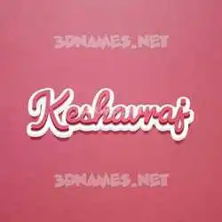 keshavraj in Red Scribble style - 3D name wallpaper