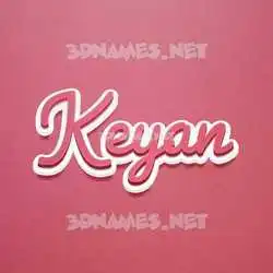 keyan in Red Scribble style - 3D name wallpaper