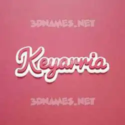 keyarria in Red Scribble style - 3D name wallpaper