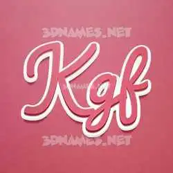 kgf in Red Scribble style - 3D name wallpaper