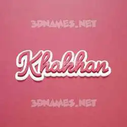khakhan in Red Scribble style - 3D name wallpaper