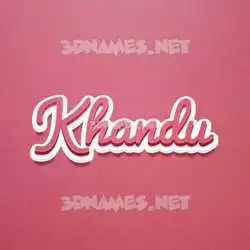 khandu in Red Scribble style - 3D name wallpaper