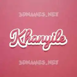 khanyile in Red Scribble style - 3D name wallpaper