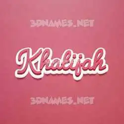 khatijah in Red Scribble style - 3D name wallpaper