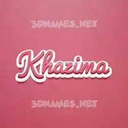 khazima in Red Scribble style - 3D name wallpaper
