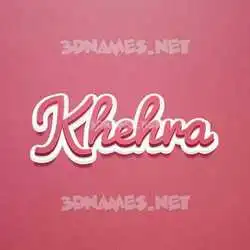 khehra in Red Scribble style - 3D name wallpaper