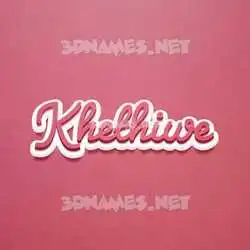 khethiwe in Red Scribble style - 3D name wallpaper