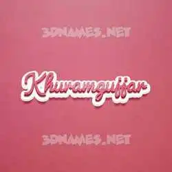 khuramgujjar in Red Scribble style - 3D name wallpaper
