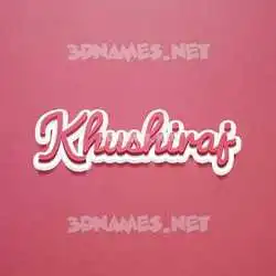 khushiraj in Red Scribble style - 3D name wallpaper