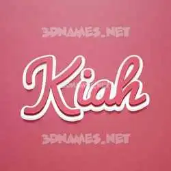 kiah in Red Scribble style - 3D name wallpaper
