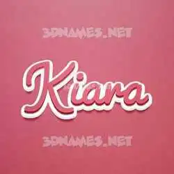 kiara in Red Scribble style - 3D name wallpaper