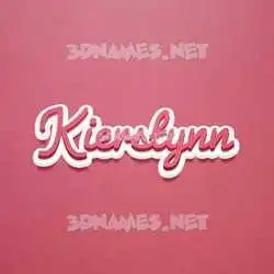 kierstynn in Red Scribble style - 3D name wallpaper