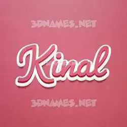 kinal in Red Scribble style - 3D name wallpaper
