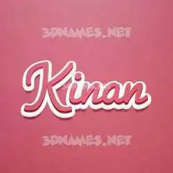 kinan in Red Scribble style - 3D name wallpaper