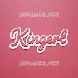 kingert in Red Scribble style - 3D name wallpaper