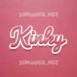 kinky in Red Scribble style - 3D name wallpaper