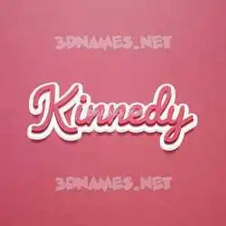 kinnedy in Red Scribble style - 3D name wallpaper