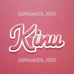 kinu in Red Scribble style - 3D name wallpaper