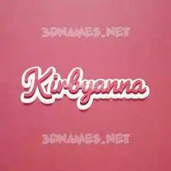 kirbyanna in Red Scribble style - 3D name wallpaper