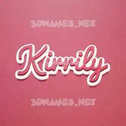kirrily in Red Scribble style - 3D name wallpaper