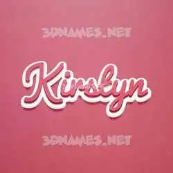 kirstyn in Red Scribble style - 3D name wallpaper