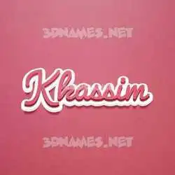 kkassim in Red Scribble style - 3D name wallpaper