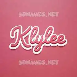 klylee in Red Scribble style - 3D name wallpaper