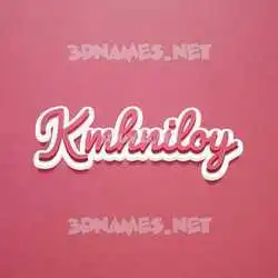 kmhniloy in Red Scribble style - 3D name wallpaper