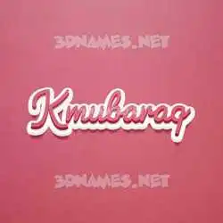 kmubaraq in Red Scribble style - 3D name wallpaper