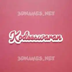 kodeeswaran in Red Scribble style - 3D name wallpaper