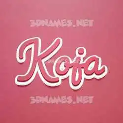 koja in Red Scribble style - 3D name wallpaper