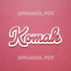 komak in Red Scribble style - 3D name wallpaper