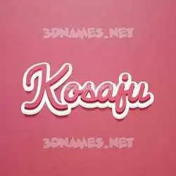kosaju in Red Scribble style - 3D name wallpaper