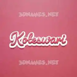 koteswari in Red Scribble style - 3D name wallpaper