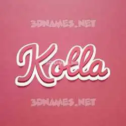kotla in Red Scribble style - 3D name wallpaper