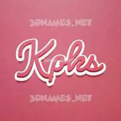 kpks in Red Scribble style - 3D name wallpaper
