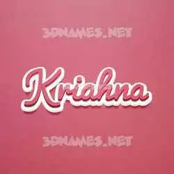 kriahna in Red Scribble style - 3D name wallpaper
