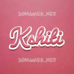 kshiti in Red Scribble style - 3D name wallpaper