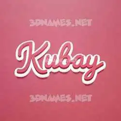 kubay in Red Scribble style - 3D name wallpaper