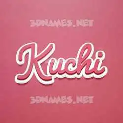 kuchi in Red Scribble style - 3D name wallpaper