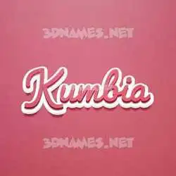 kumbia in Red Scribble style - 3D name wallpaper