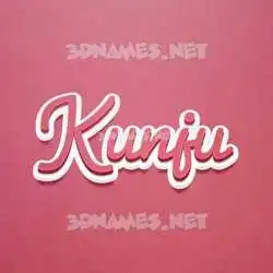 kunju in Red Scribble style - 3D name wallpaper