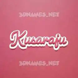 kusaraju in Red Scribble style - 3D name wallpaper
